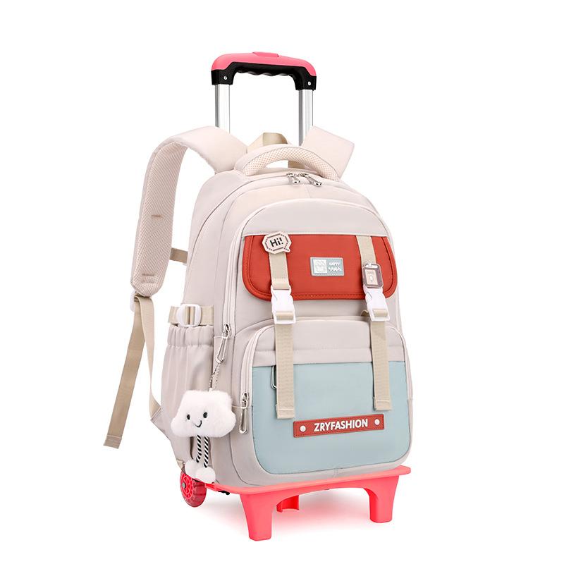 2 Wheels Travel Rolling Luggage Bag School Trolley Backpack For Boys Kid 'S Travel Backpack On Wheels School Backpacks Child