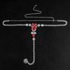 Cross-Border Hot-Selling Ruby Rhinestone Bikini Body Chain Thong