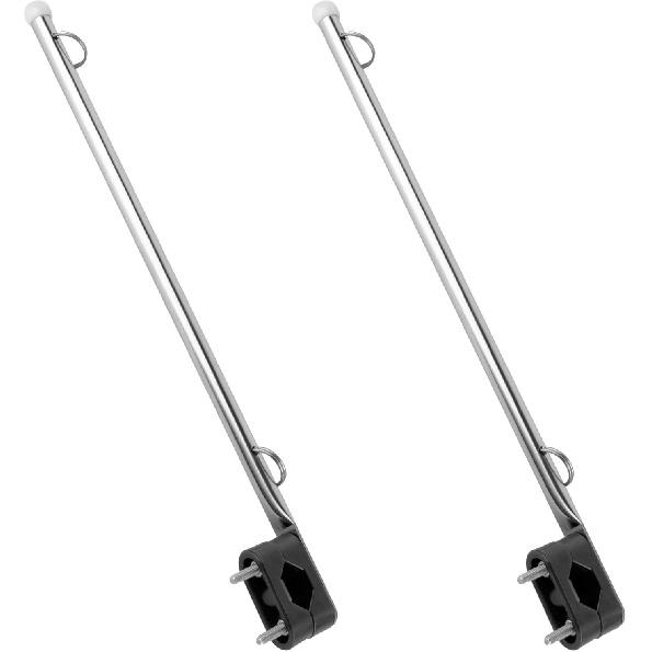 2Pcs Boat Flag Pole Stainless Steel Rail Mount Rustproof Flagpole Hardware for Marine Boat Yacht