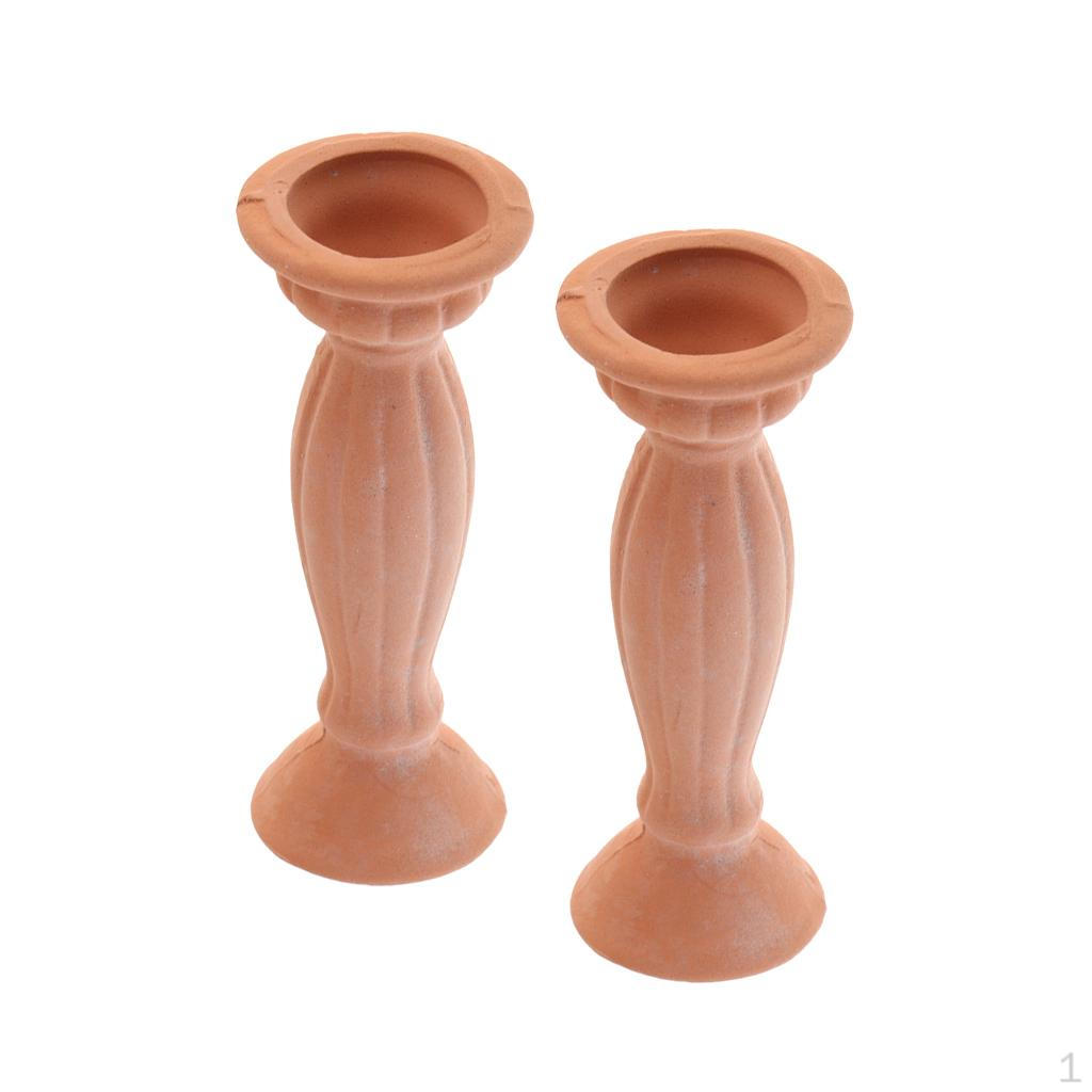 

2pcs Minis Porcelain Vase Bulk :12 Dollhouse Garden/ Living Room/ Bedroom Decoration