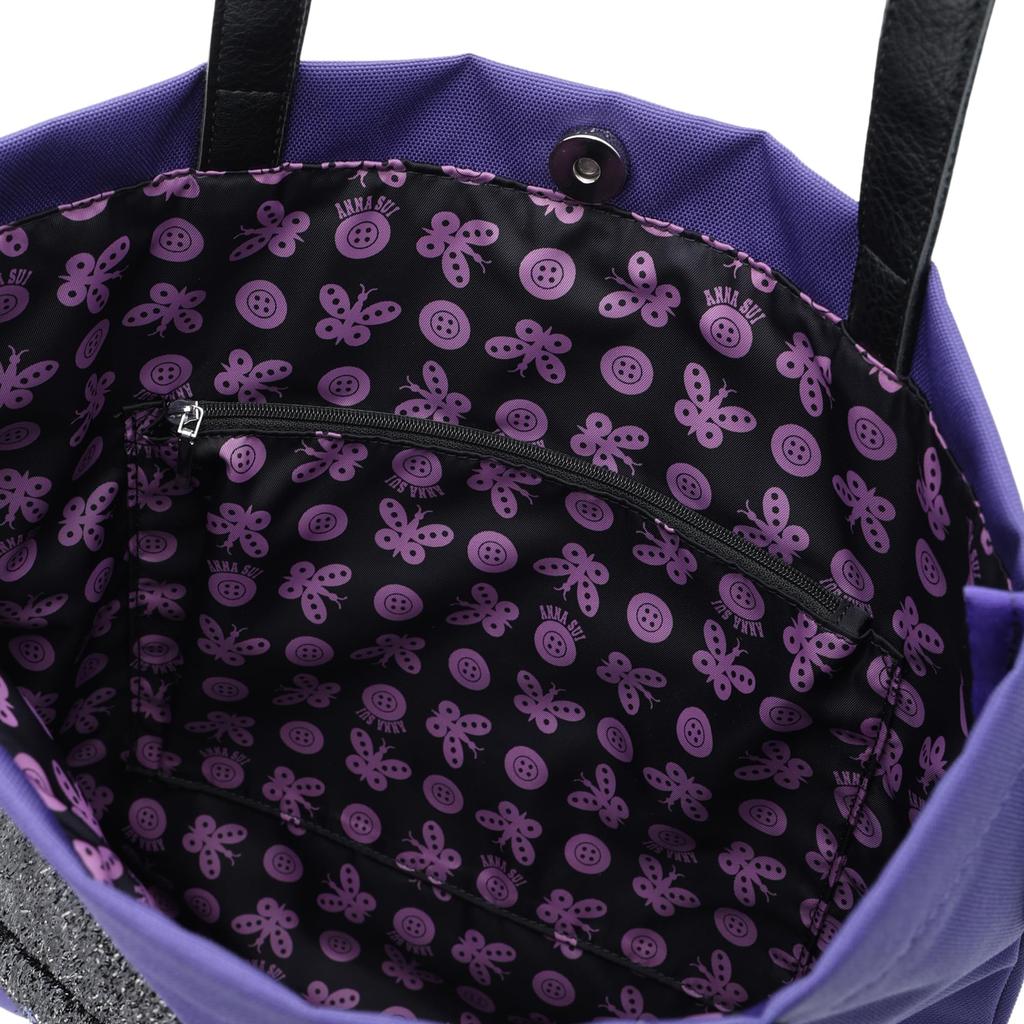 Anna Sui Portable Tail Tote Purple 2 Bag, Women's, 315125-91,