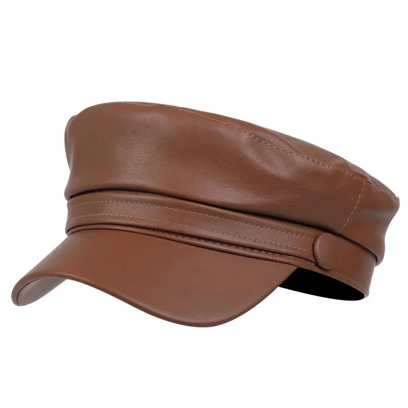 New Korean Leather Beret Fashion Ladies Hat Super Fire Wild Hats High Quality Outdoor Leisure Caps Hat