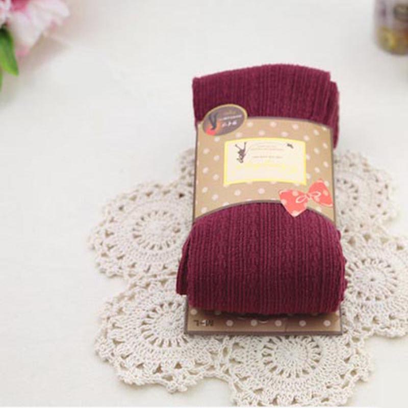 2022 Winter Trend Knitting High elastic super thick Women's pantyhose fashion casual vertical cotton stripes tights free ship