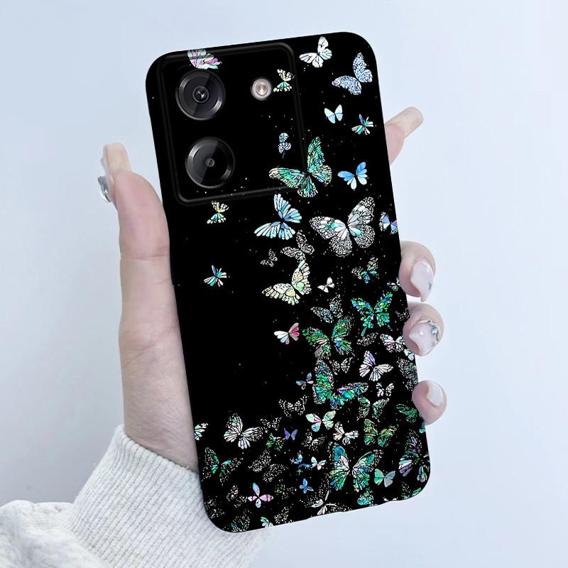 For Xiaomi Poco M7 Pro 5G Phone Case Fashion Flower Girl Design Soft Silicone TPU Back Housing for Poco M 7 Pro M7Pro 5g Covers