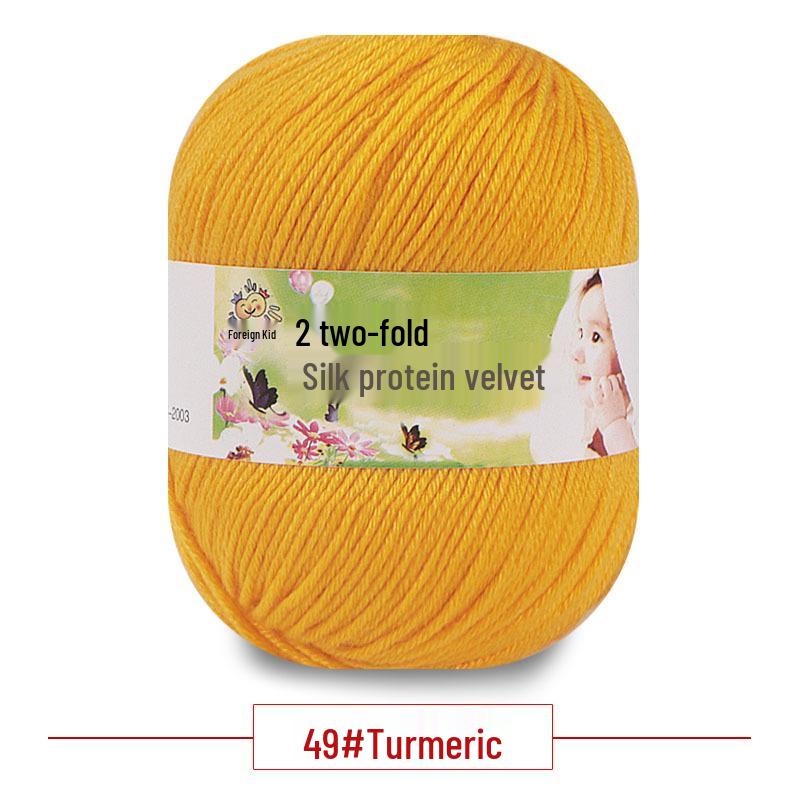 Silk Protein Baby Milk Cotton Yarn for Infant Sweaters, Hats, Shoes, Doll Crochet, and DIY Knitting Projects