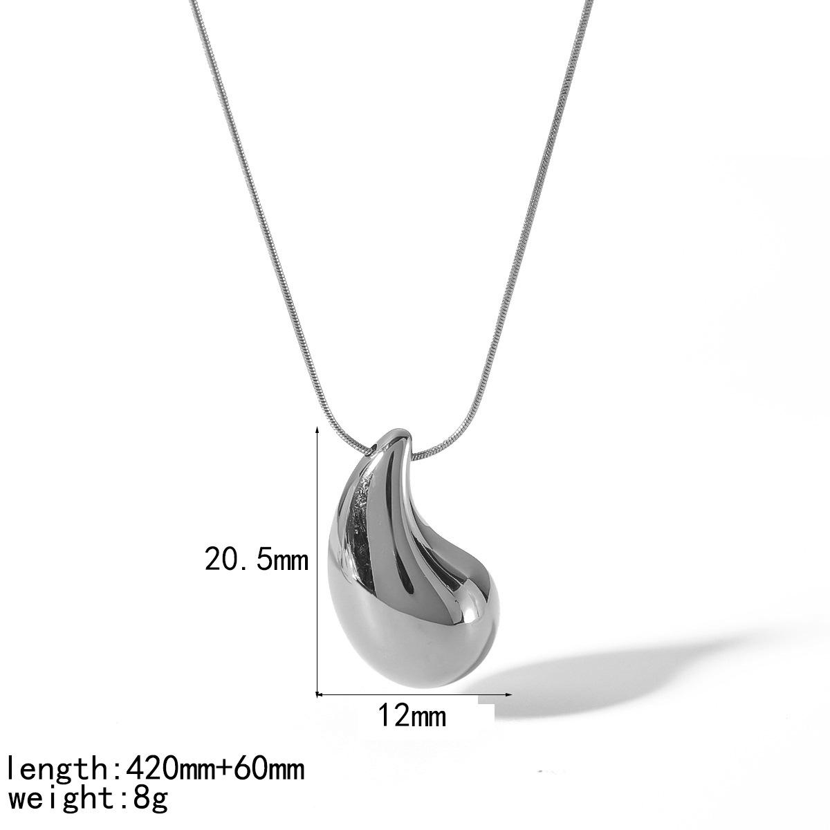 

18K Stainless Steel Water Drop Clavicle Necklace - Simple, Versatile, Non-Fading, Women s Ins Style