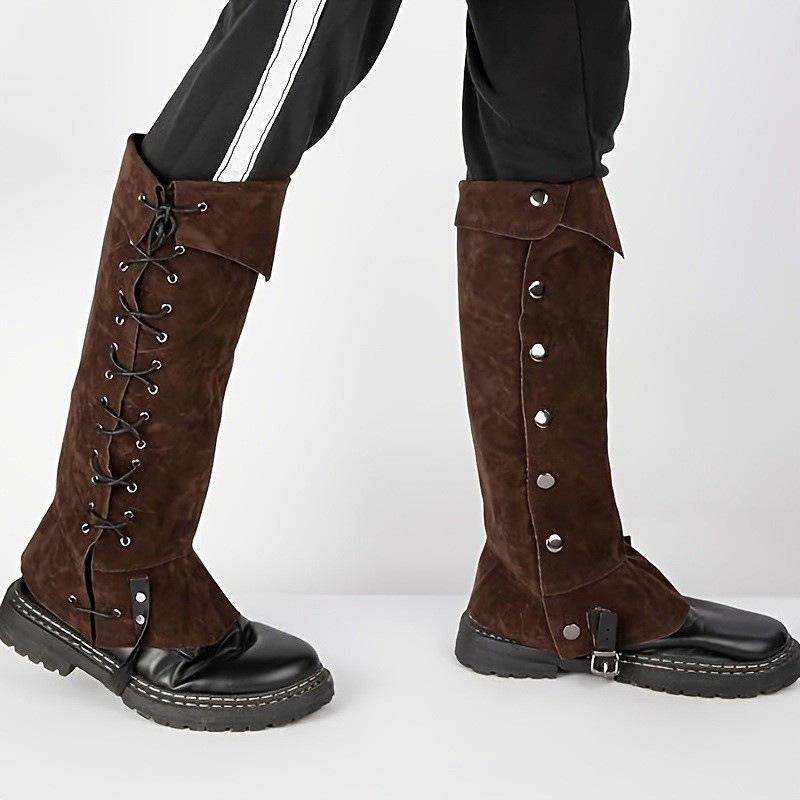 Cross Gabriel Sud Medieval Gaiter Boots - Renaissance Cosplay Shoe Covers