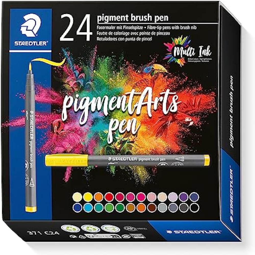 Staedtler Water-based Pen Pigment Blush Pens 24 Colors 1 Set 371 C24