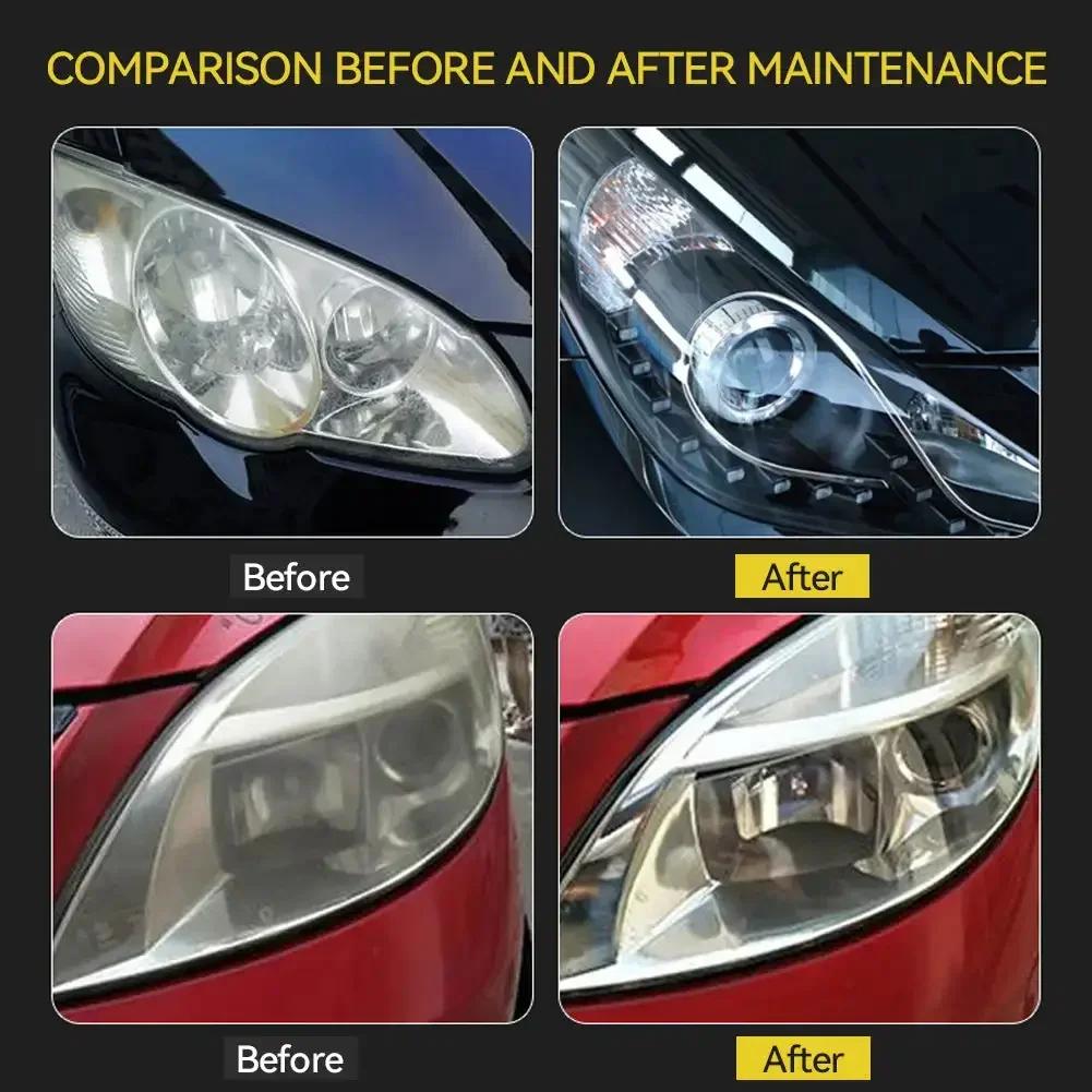 120ml Car Headlight Light Restorative Liquid Removing Oxidation Dirt Headlight Repair Cleaning Paste Polish Restoration Liquid