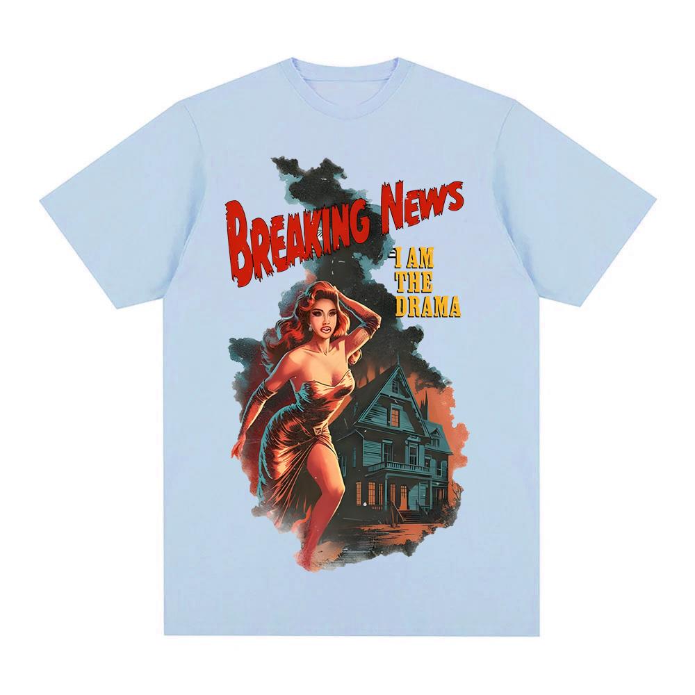Cardi B - AM I THE DRAMA Album T Shirt  New Tee-shirt Graphic Printing Punk Tshirt Round Neck Clothing 100% Cotton Tees Top
