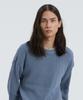 KNITTED Soft Cotton Drop Shoulder Waffle Knit Stone Blue