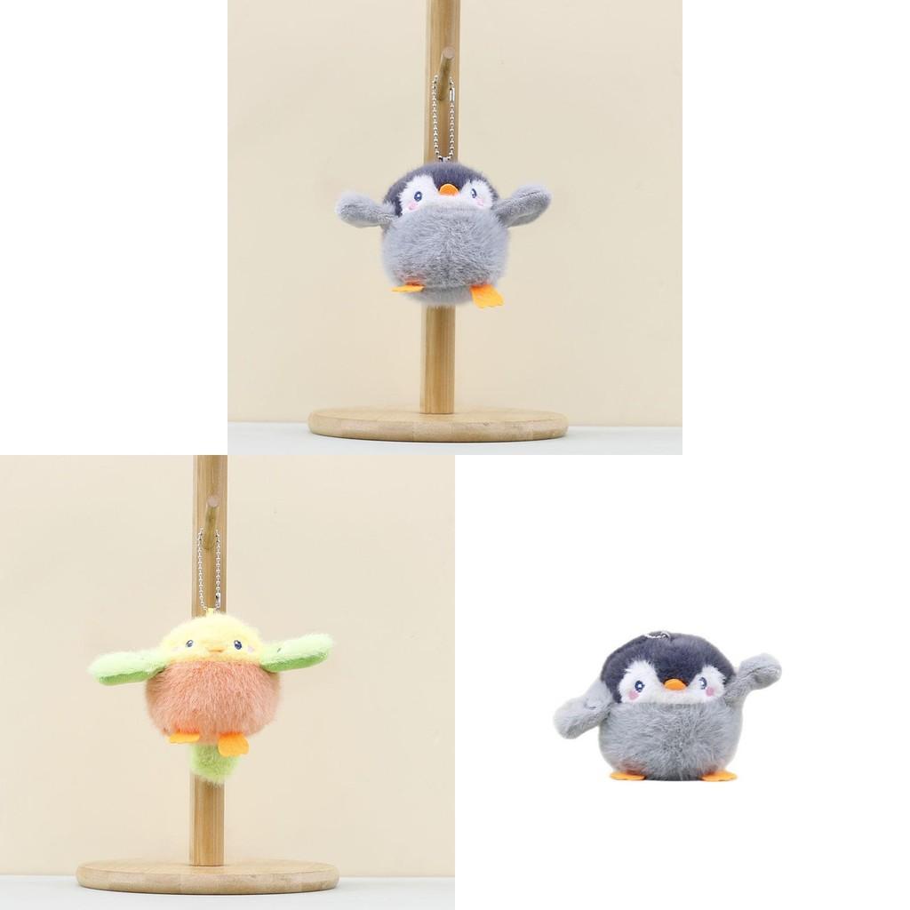 Adorable Penguin Plush Keychain For Students Grey Stuffed Toy Perfect For Backpack Decor