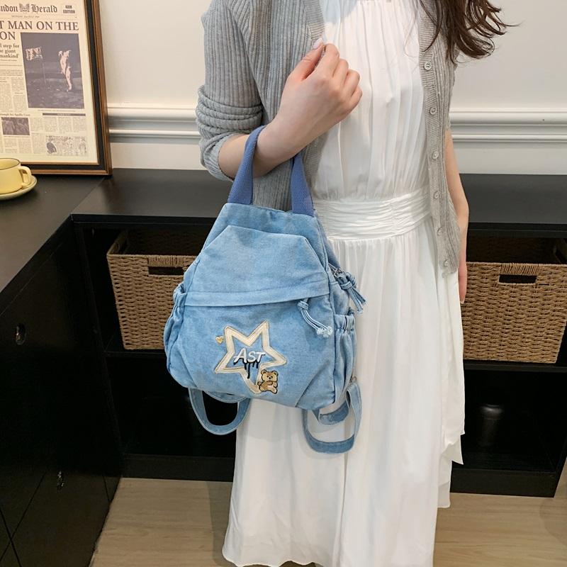 Denim Rucksack Damen Rucksack mit großer Kapazität