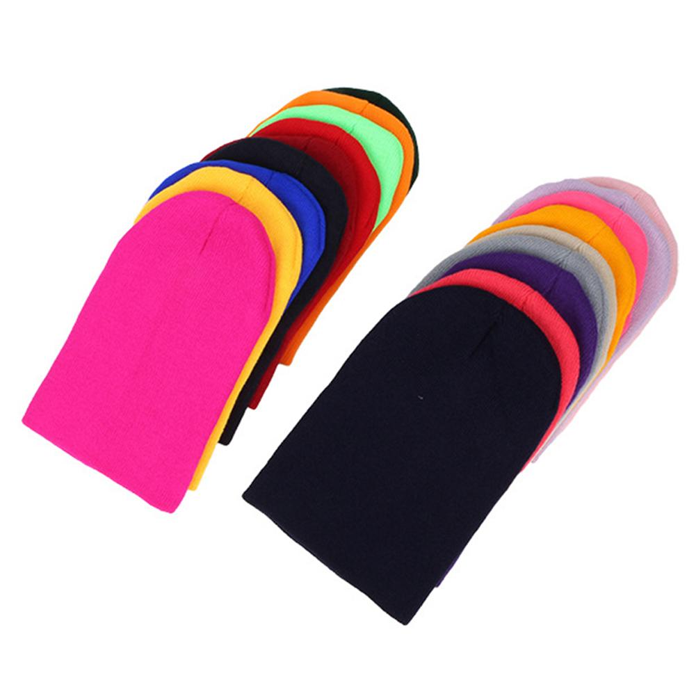 Paar Frauen Männer Mode Winter Warm Einfarbig Mode Wolle Strickmütze Mütze Beanie