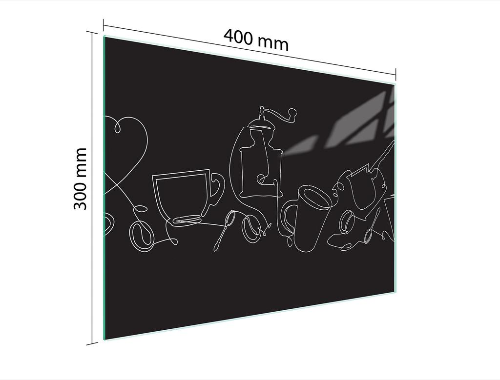 SZKLANA DESKA DO KROJENIA 40x30 CZARNA