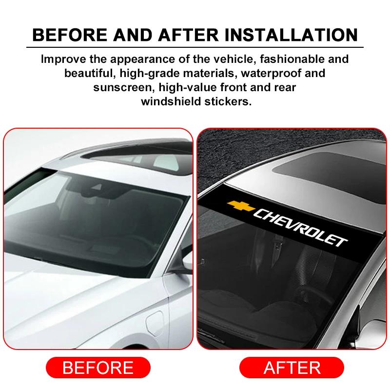 AABHE1 Car Windshield Cover Anti-Heat Decorative Film Fit For Chevrolet Silverado Impala Malibu Equinox Cruze Camaro Blazer Spark Aveo