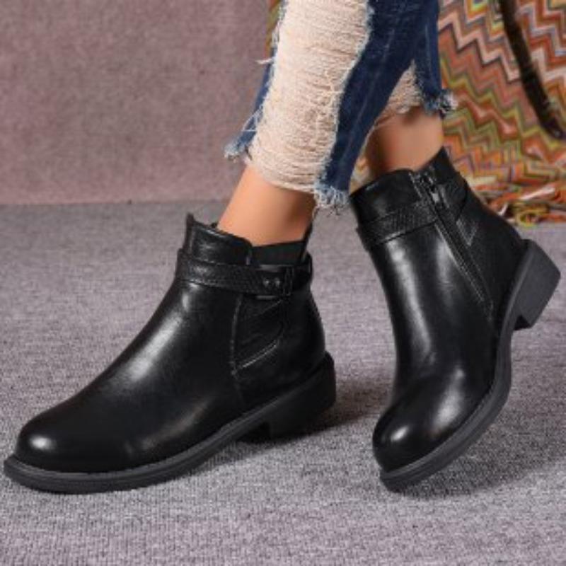 

Large size light retro women s boots niche fashion women s boots trend British Martin boots 42 чёрный
