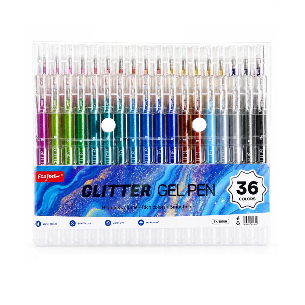 36-Color Metallic Acrylic Marker Set: Neutral Pens for DIY Art & Student Projects