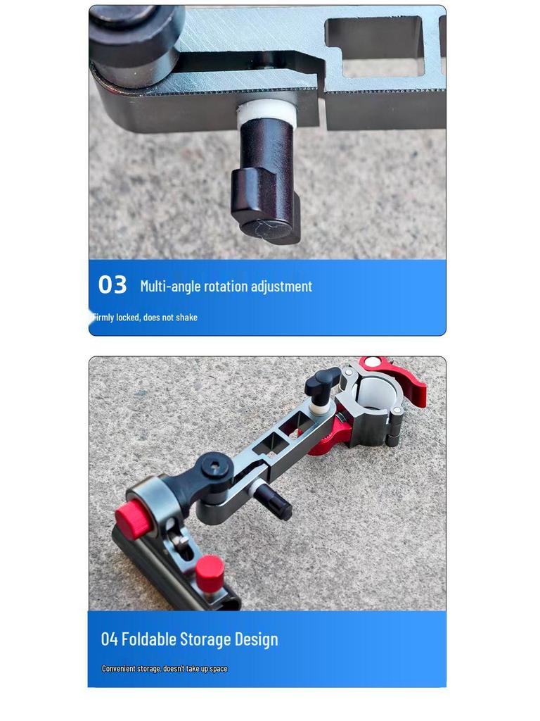Universal Aluminum Alloy Double Rod Holder for Infinitely Adjustable Fishing Chair