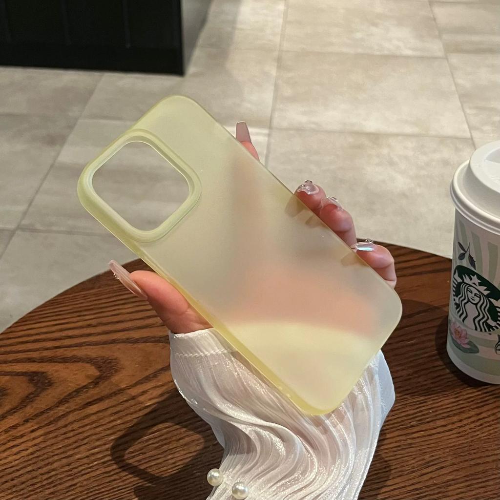 Capa de Celular Fashion Soft Matte Candy Para iPhone 17 16 11 12 13 14 15 Pro Max Plus X XS Max Capas Transparentes de Borda
