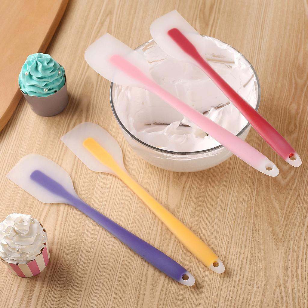 1pc Premium Heat Resistant Silicone Spatula for Effortless Cream, Butter, and Baking - Durable Translucent Kitchen Baking Tool F