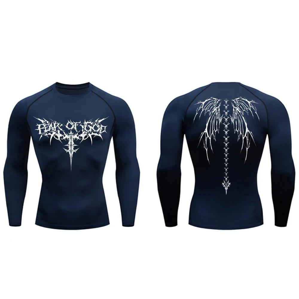 Koszulka Muscle Fit Y2K Koszulki Kompresyjne Dla Mężczyzn Sport Trening Siłownia Męskie Bieganie Fitness Obcisła Letnia Odzież Sportowa Top Koszulka