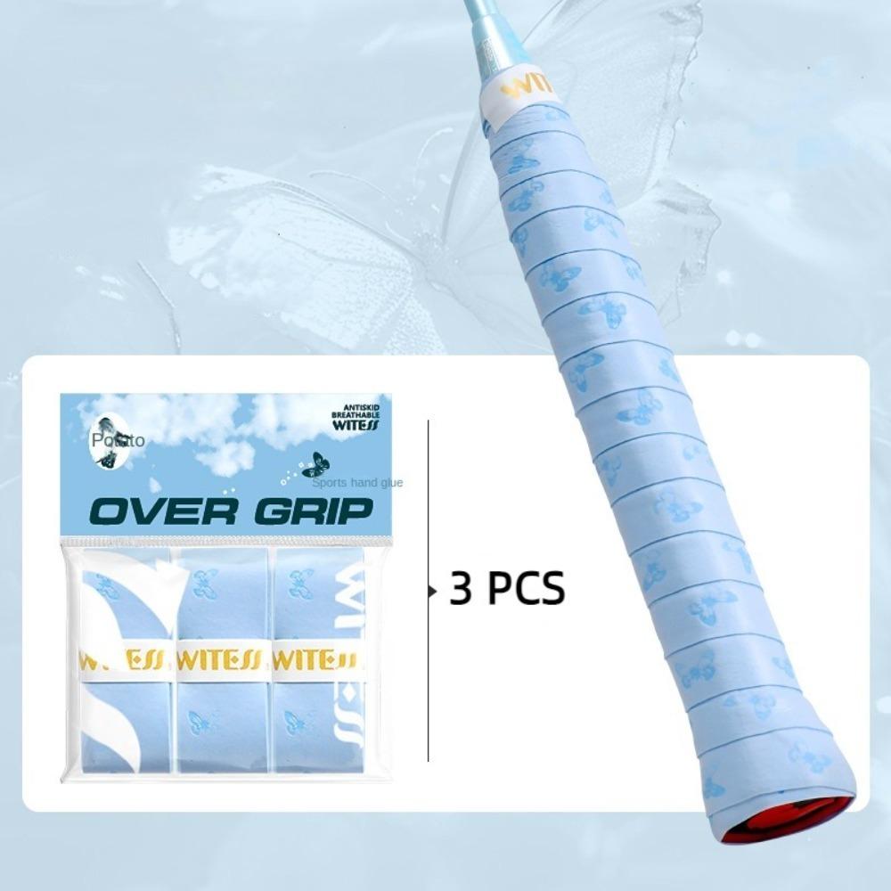 3 Pcs Sweat Absorption Tennis Overgrip Non-slip Fishing Rod Grip Tape  Racket