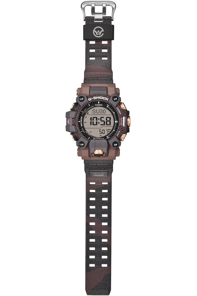 Casio Love the Sea and the Earth MUDMAN Solar Feito com Materiais G-Shock Marrom Ecologicamente Corretos, Relógio Rádio-Controlado, GW-9502KJ-8JR,