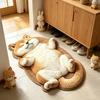 Cute Cartoon Irregular Faux Cashmere Floor Mat, Water Absorbent Non-Slip Bath Rug Wear Resistant Decor Carpet for Bathroom Bedroom