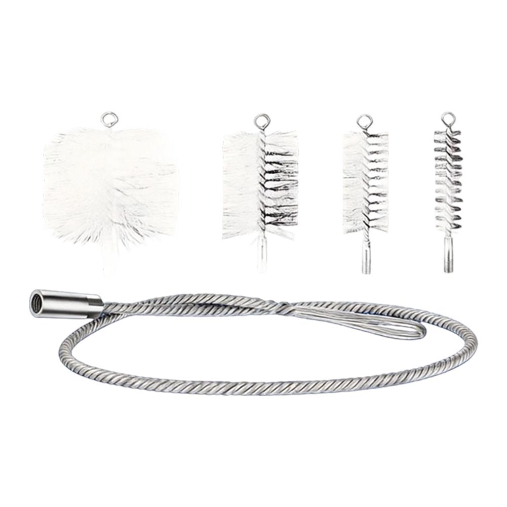 Chimney Brush Set 0.3mm Steel Wire Bristles for Furnace Pipe Cleaning Includes 3/5/8cm and 3/5/8/10cm Variants