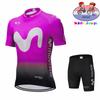2026 Movistar Kids Cycling Jersey Set Team Shorts Children Cycling Clothing Boys Summer Bicycle Wear Breathable Outdoor Sportswear