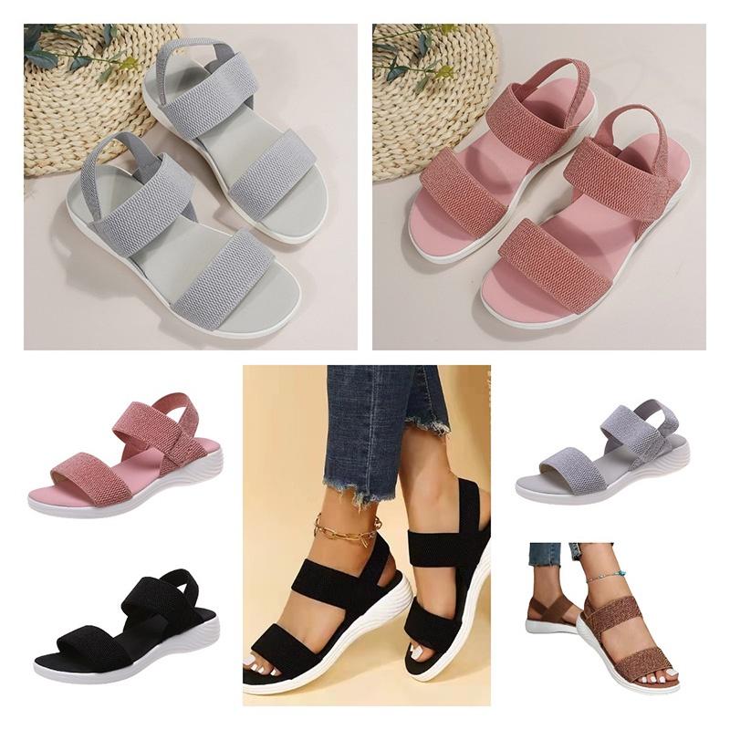 Stylish Fish-mouth Casual Sandals With Elastic Strap For Women Characters)