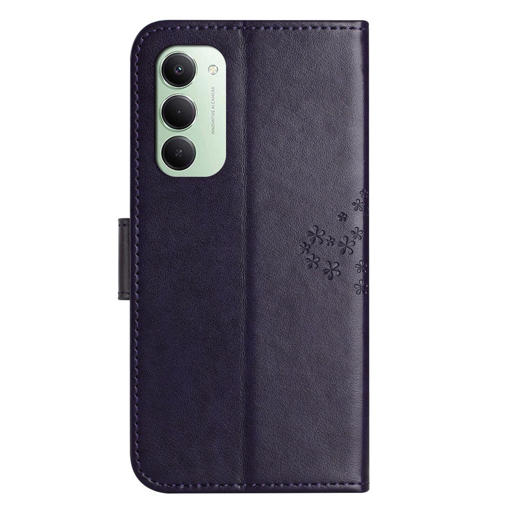For Xiaomi Redmi 15 4G (EU) (171mm) Case PU Leather Owl Tree Imprinted Wallet Phone Cover with Strap