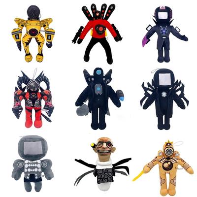 1Skibidi Toilet Bosses  Titan  TV Man Cameraman Plush Toys  for Fans and Friends Beautifully Stuffed Animals Doll Christmas Gift