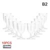 1/10Pcs Plastic Disposable Clear Champagne Cocktail Glasses Wine Cups Birthday Party Wedding Anniversary Festival Drinkware