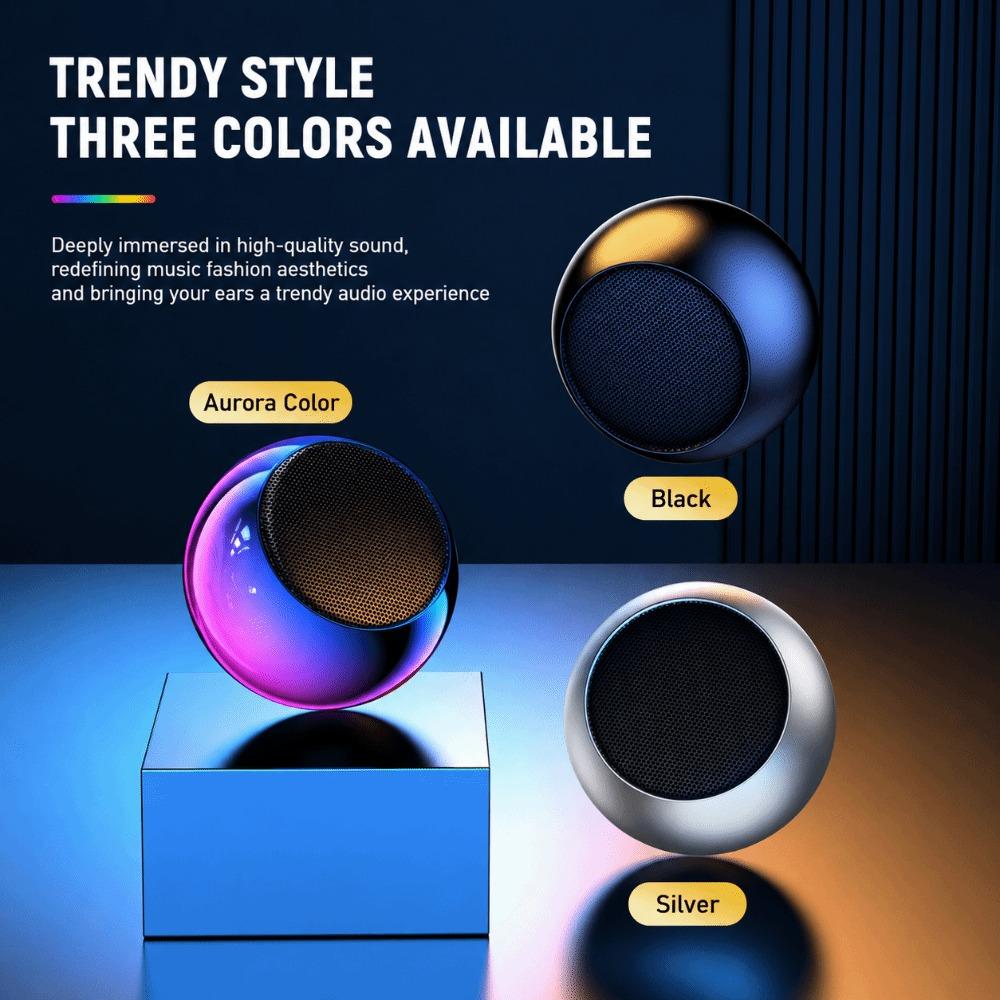 Metal Mini Wireless Speaker Smart Compact Subwoofer New Mini Sound Box Household