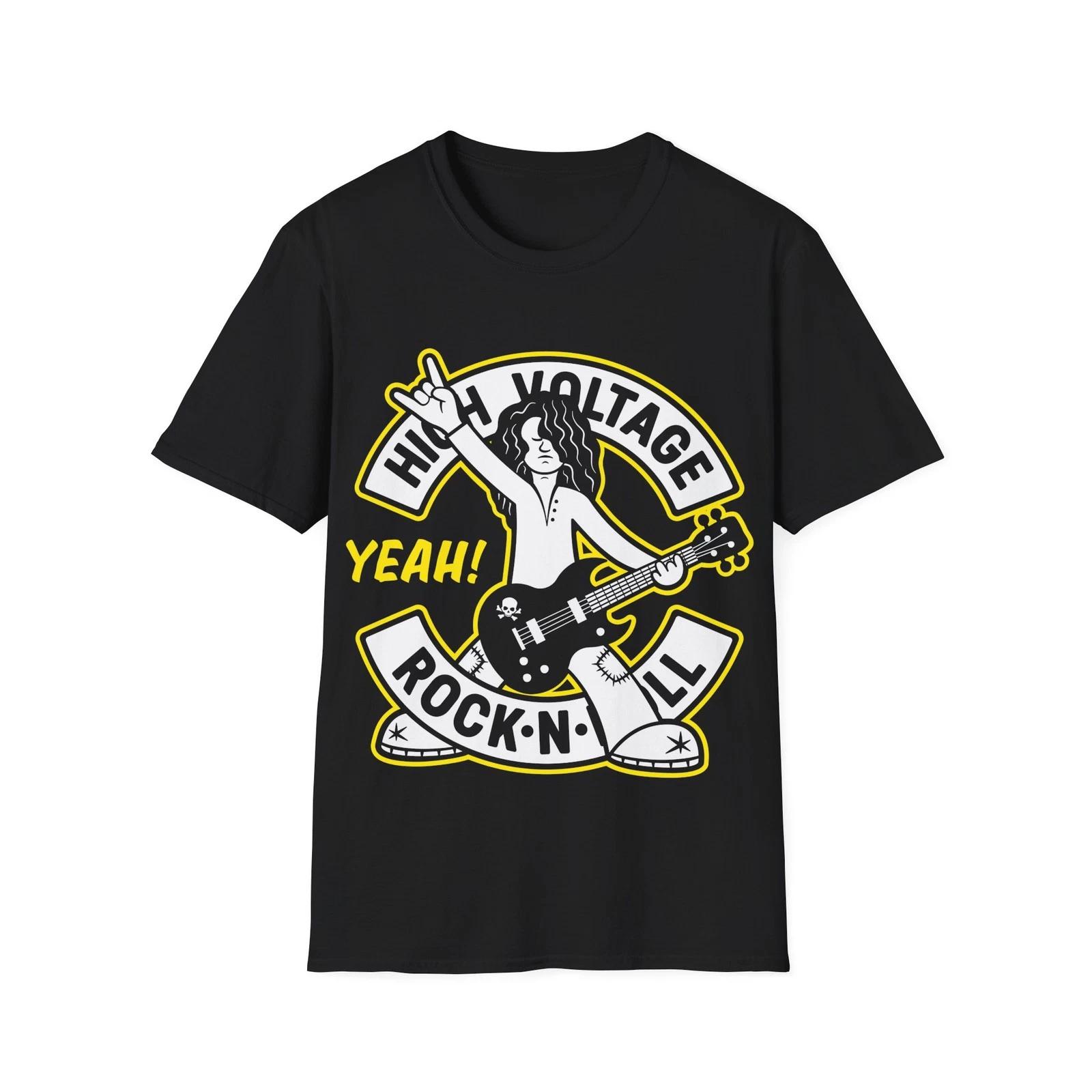 Rock n roll Guitarist T-Shirt, Music Fan Graphic Tee, Regular Fit Top XL