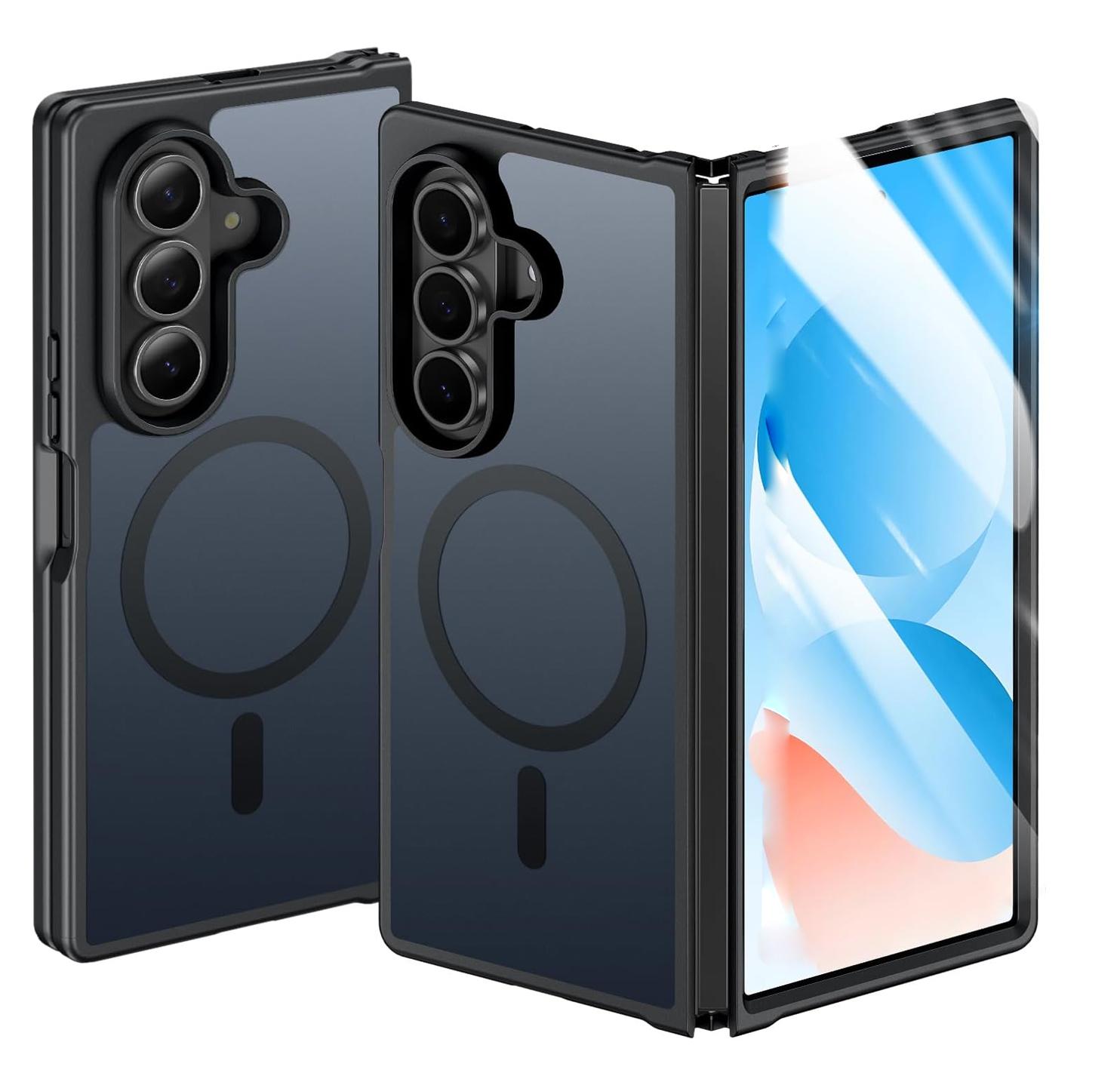Premium Frosted Clear Magnetic Anti Yellowing Anti Fingerprint Folding Phone Case for Samsung Z Fold 7 6 8 Wide Ultra Thin Cover Opp Bag&for Z Fold 7