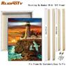 RUOPOTY Paint By Numbers Tower Landscape Wall Art Unique Gift Acrylic Home Decor Hand Painted Coloring Seaside For Living Room