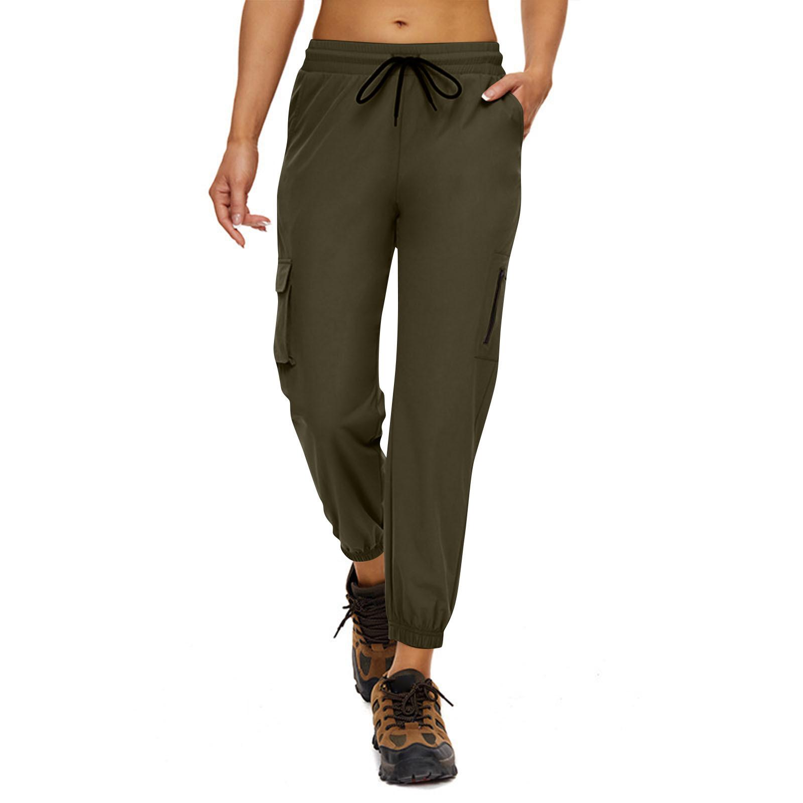 

Женские плиссированные брюки-карго для походов с карманами M