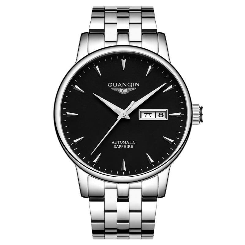 Montre Mécanique Suisse Haut de Gamme pour Homme avec Bracelet en Acier, Double Date, Conception Étanche - Nouveau Style Business Authentique