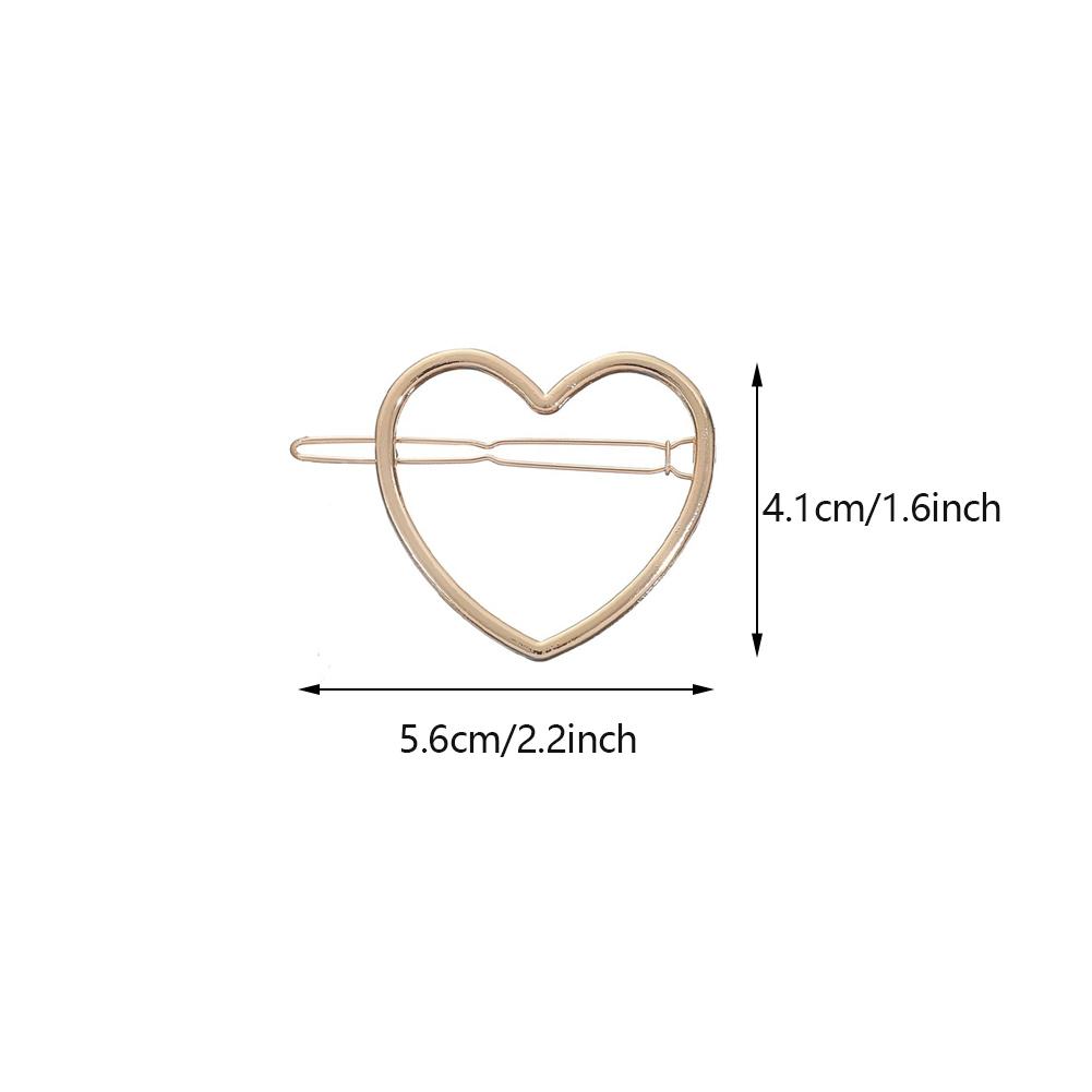 Simple Versatile Alloy Hollow Hair Clip Multiple Shaped Bangs Hairpin Headwear Hair Accessory for Female