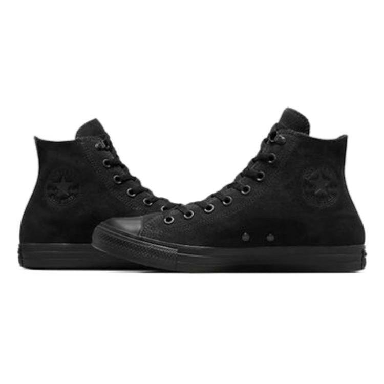 Converse Chuck Taylor All Star Comfortable Daily Suede Leather Durable Breathable High-Top Canvas Shoes Unisex Sneakers Black A05614C