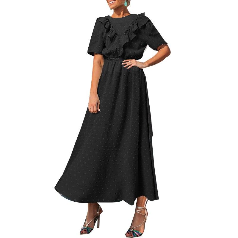 2021 Fashion Holiday Maxi Vestidos Mujer Sólido Ruffle Vestidos Fiesta Playa  Manga Corta Vestido de Sol ZANZEA Verano 3D Vestido Floral comprar a buen  precio — entrega gratuita, reseñas reales con fotos — Joom