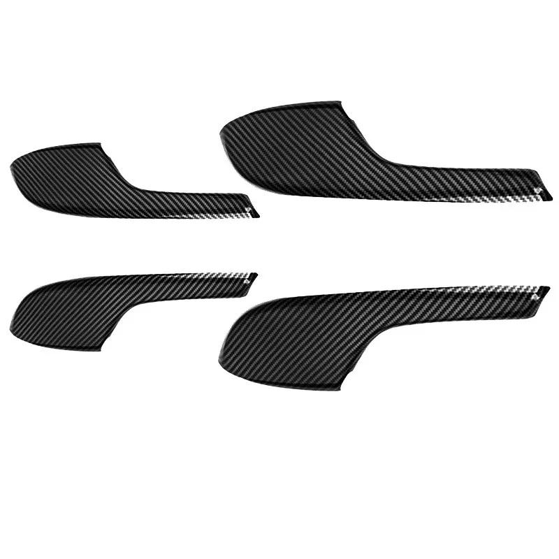 Car Door Armrest Decor Cover Handle Cover Carbon Fiber Style ABS For Honda Civic 10th 2016 2017 2018