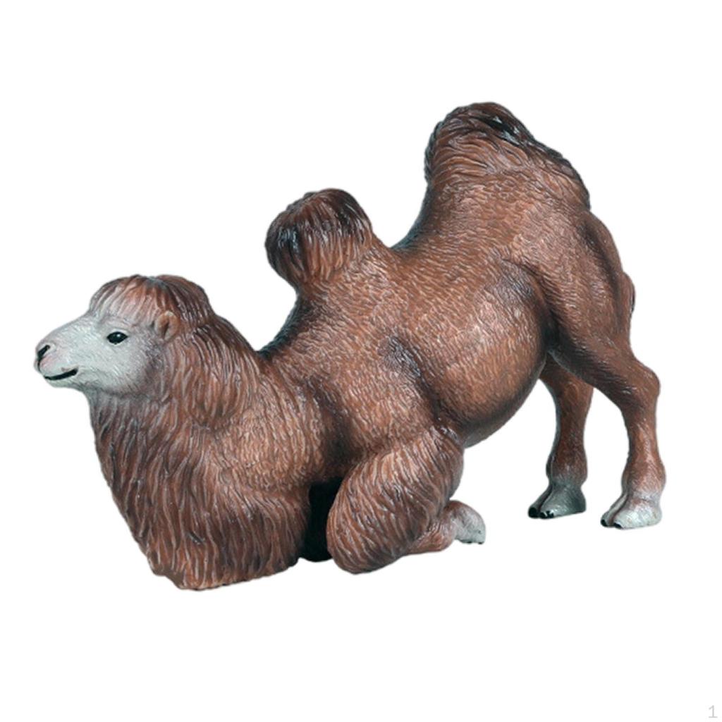 Bactrian Camel Model - Realistic Desert Animal Figurine for Preschoolers