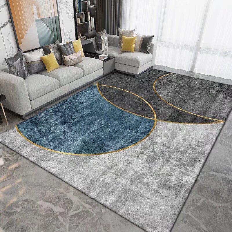 Nordic Geometry Living Room Carpet Modern Multi Color Sofa Coffee Table Rug Home Decor Bedroom Bedside Soft Floor Mats Non-Slip