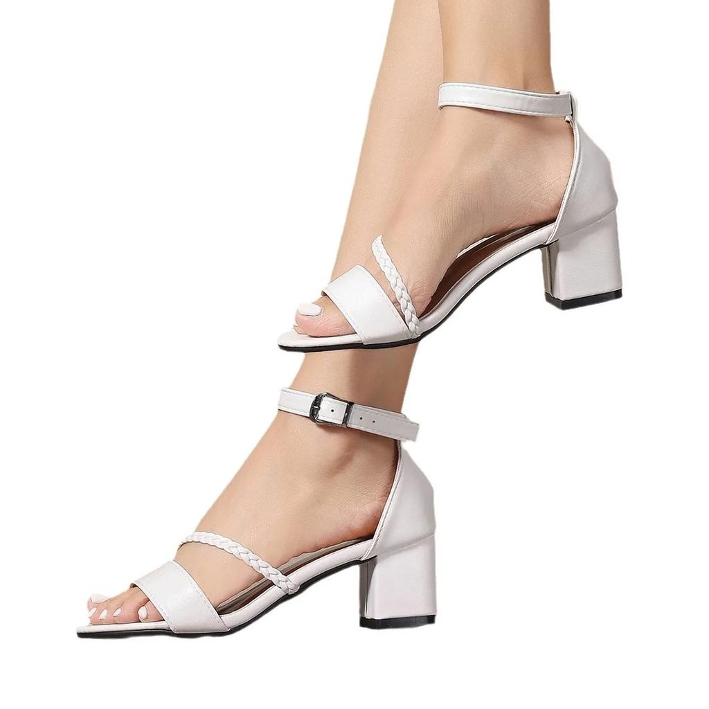 Fashion Women's Buckle Sandals Summer High-heeled Women's Luxury Sandals Heels Women Luxury Sandals Women Designers 2025