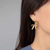 New Vintage Iris Flower High-end Drop Earrings Hook for Women Girls New Fashion Trendy Jewelry Party Wedding Charm Earrings Gift