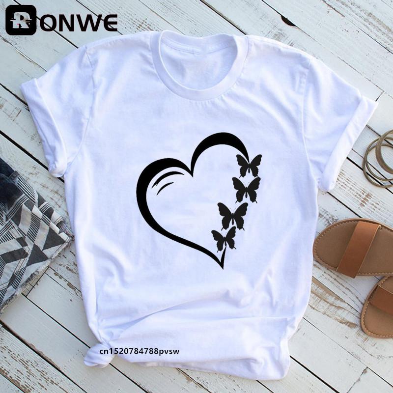 Woman Butterfly Tree 3D Print Harajuku Summer Tshirts Casual Round Neck Short Slee Top T- Shirt